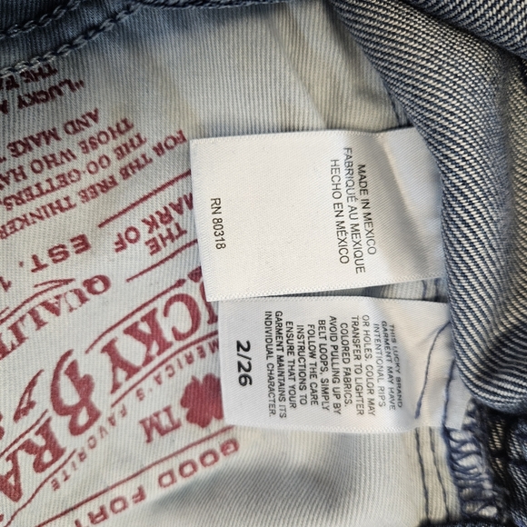Lucky Brand NWT Palazzo Blue Jeans Size 2/26 26 X 31 Retail $129 Wide Leg - Picture 6 of 12